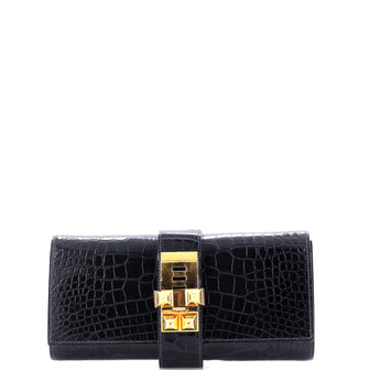 Hermes Medor Clutch Shiny Alligator 23