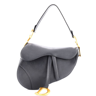 Christian Dior Saddle Handbag Leather Medium