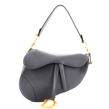 Christian Dior Saddle Handbag Leather Medium