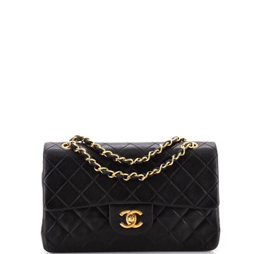 Chanel Vintage Classic Double Flap Bag Quilted Lambskin Small