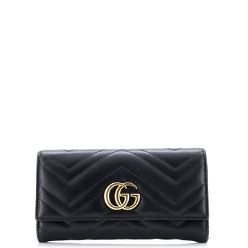 Gucci GG Marmont Continental Wallet Matelasse Leather