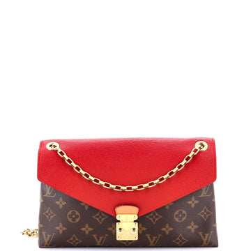 Louis Vuitton Pallas Chain Shoulder Bag Monogram Canvas and Calfskin