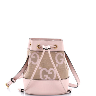 Gucci Ophidia Bucket Bag Jumbo GG Canvas with Leather Mini