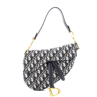 Christian Dior Saddle Handbag Oblique Canvas Medium