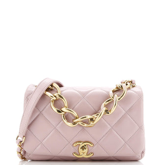 Chanel Color Match Flap Bag Quilted Lambskin Mini