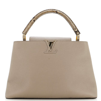 Louis Vuitton Capucines Bag Leather with Python MM