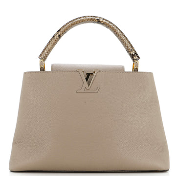 Louis Vuitton Capucines Bag Leather with Python MM