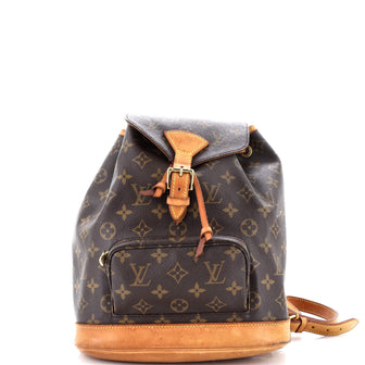 Louis Vuitton Vintage Montsouris Backpack Monogram Canvas MM