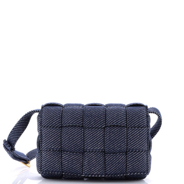 Bottega Veneta Cassette Crossbody Bag Padded Maxi Intrecciato Denim