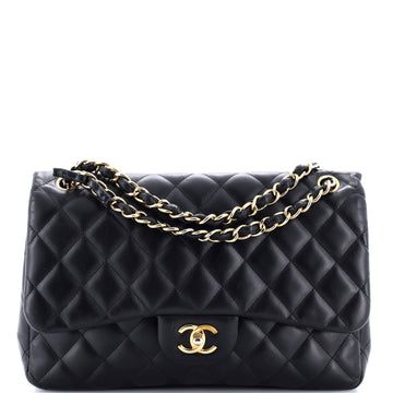 Chanel Classic Double Flap Bag Quilted Lambskin Jumbo
