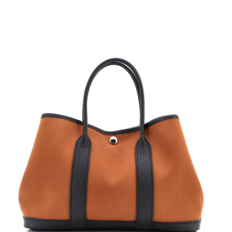 Hermes Garden Party Tote Toile and Leather 30