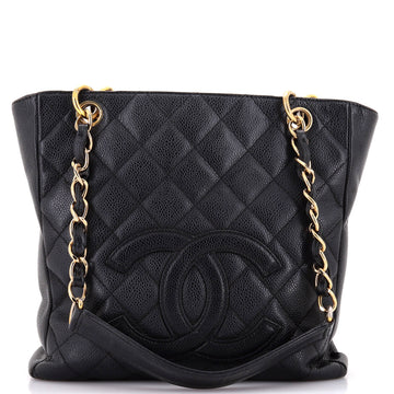 Chanel Petite Shopping Tote Quilted Caviar