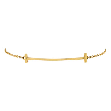 Tiffany & Co. T Smile Chain Bracelet 18K Yellow Gold Medium