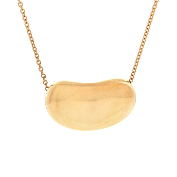 Tiffany & Co. Elsa Peretti Bean Pendant Necklace 18K Yellow Gold 20mm