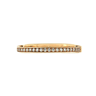 Tiffany & Co. Lock Ring 18K Rose Gold with Diamonds