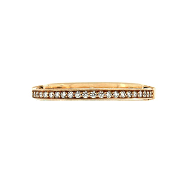 Tiffany & Co. Lock Ring 18K Rose Gold with Diamonds