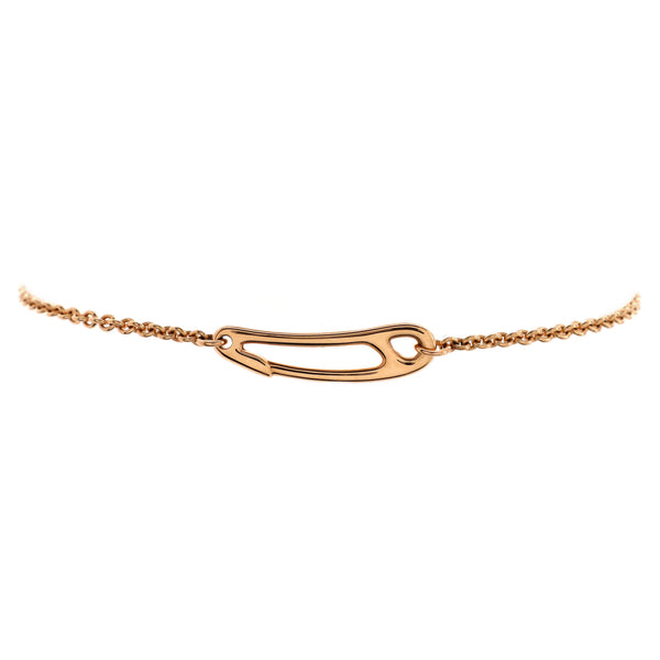 Hermes Chaine d'Ancre Punk Bracelet 18K Rose Gold Mini 332874