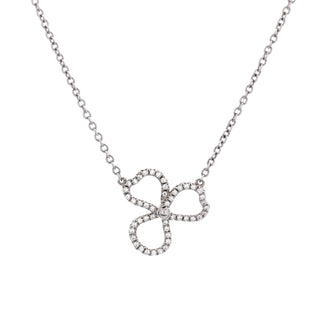 Tiffany & Co. Open Paper Flower Pendant Necklace Platinum and Diamonds Mini