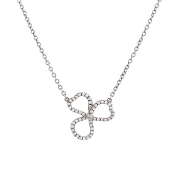Tiffany & Co. Open Paper Flower Pendant Necklace Platinum and Diamonds Mini