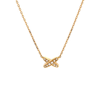 Chaumet Jeux de Liens Pendant Necklace 18K Yellow Gold with Diamonds Small