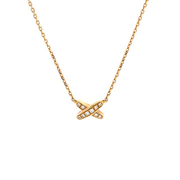 Chaumet Jeux de Liens Pendant Necklace 18K Yellow Gold with Diamonds Small