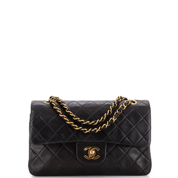Chanel Vintage Classic Double Flap Bag Quilted Lambskin Small