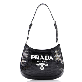 Prada Cleo Shoulder Bag Sequins Small