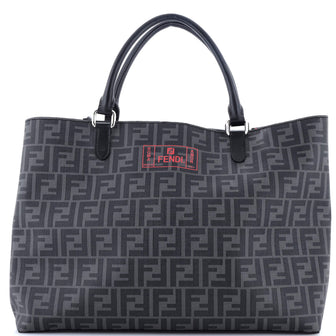 Fendi Convertible Shopping Tote Zucca Coated Canvas East West