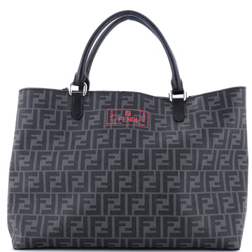 Fendi Convertible Shopping Tote Zucca Coated Canvas East West