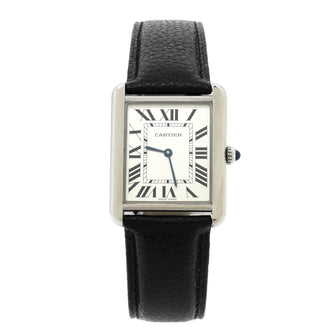 Cartier Tank Solo Quartz Watch Stainless Steel and Leather 27