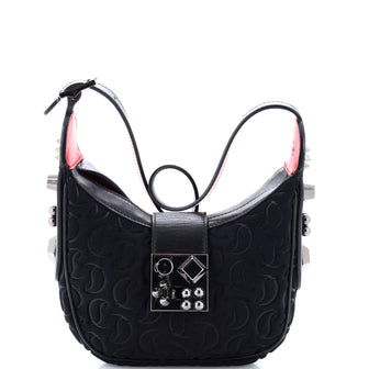 Christian Louboutin Carasky Hobo CL Embossed Neoprene Mini