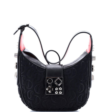 Christian Louboutin Carasky Hobo CL Embossed Neoprene Mini