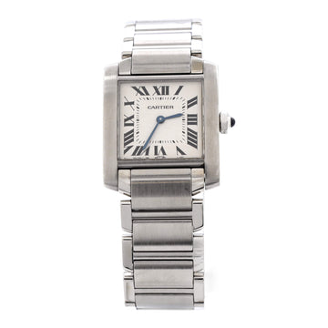 Cartier Tank Francaise Quartz Watch Stainless Steel 25