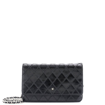 Chanel Diamond Stitch Wallet on Chain Quilted Lambskin