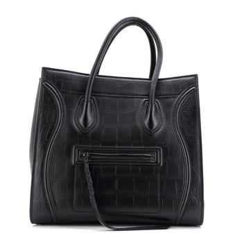 Celine Phantom Bag Crocodile Embossed Leather Medium