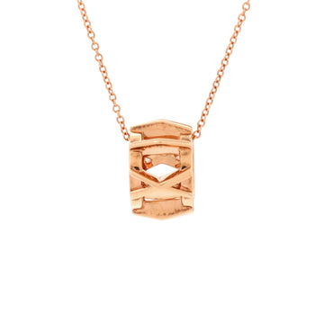 Tiffany & Co. Atlas X Open Pendant Necklace 18K Rose Gold