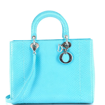 Christian Dior Lady Dior Bag Python Large