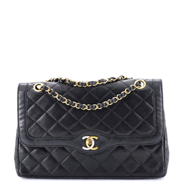 Chanel Vintage Two Tone CC Flap Bag Quilted Lambskin Medium