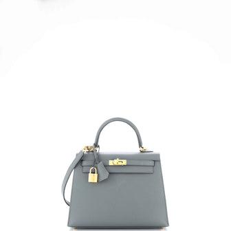 Hermes Kelly Handbag Green Epsom with Gold Hardware 25