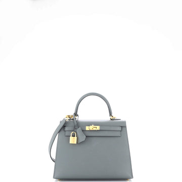 Hermes Kelly Handbag Green Epsom with Gold Hardware 25