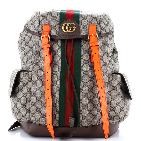 Gucci Ophidia Flap Backpack GG Coated Canvas Medium 333218 display picture 1