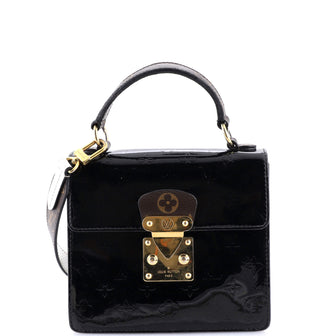 Louis Vuitton Spring Street NM Handbag Monogram Vernis with Monogram Canvas and Epi Leather