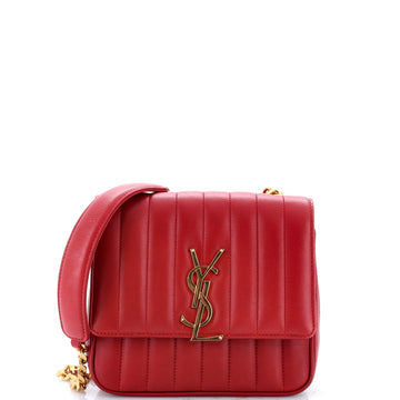 Saint Laurent Vicky Crossbody Bag Vertical Quilted Leather Medium
