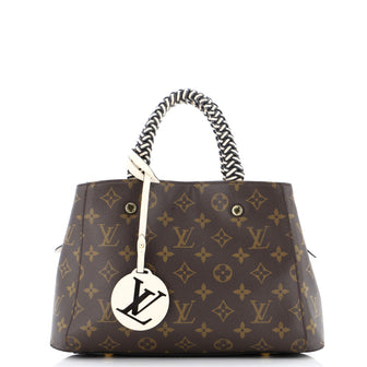 Louis Vuitton Braided Handle Montaigne Handbag Monogram Canvas BB