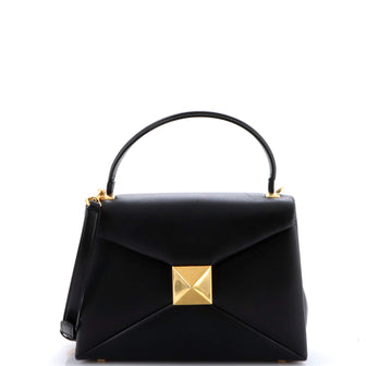 Valentino Garavani One Stud Top Handle Flap Bag Leather Small