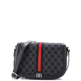 Gucci x Balenciaga The Hacker Project Flap Messenger Bag BB Canvas Medium