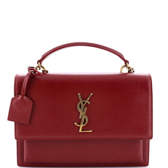 Saint Laurent Sunset Top Handle Shoulder Bag Leather Medium