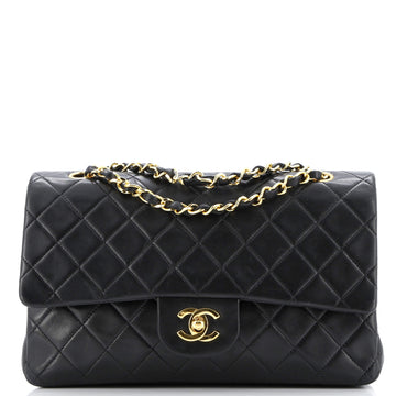 Chanel Vintage Classic Double Flap Bag Quilted Lambskin Medium