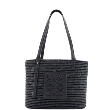 Loewe Square Basket Tote Woven Raffia Small