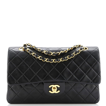 Chanel Vintage Classic Double Flap Bag Quilted Lambskin Medium